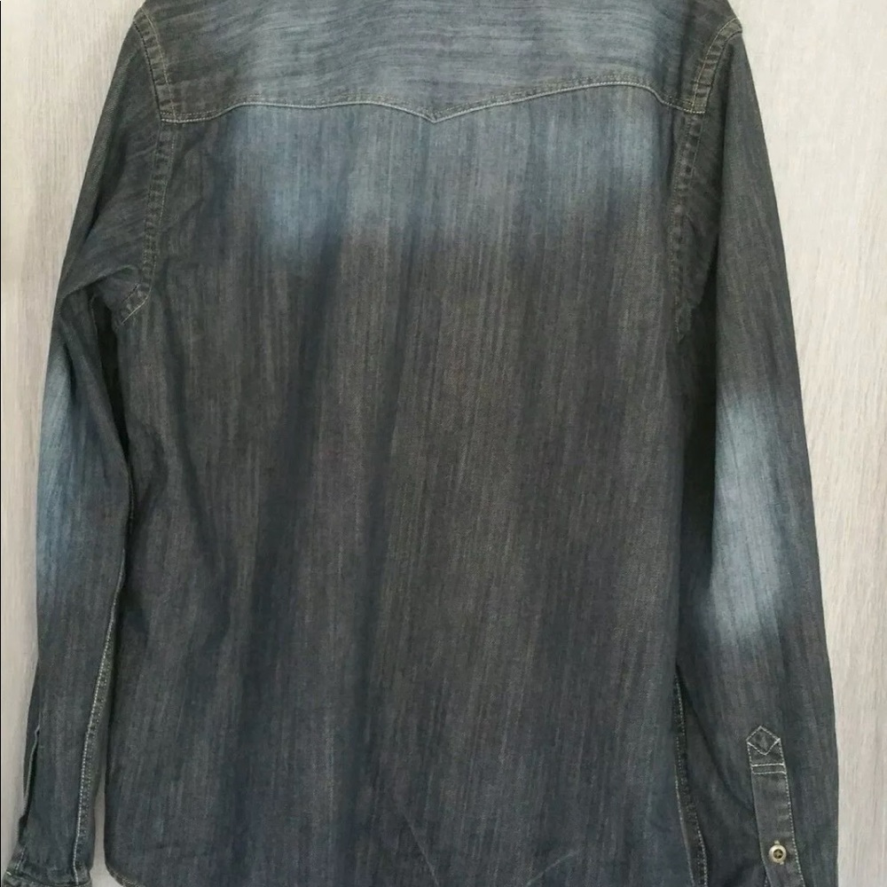 Jachs Mens Denim Shirt Button Down Size XL - Picture 5 of 6